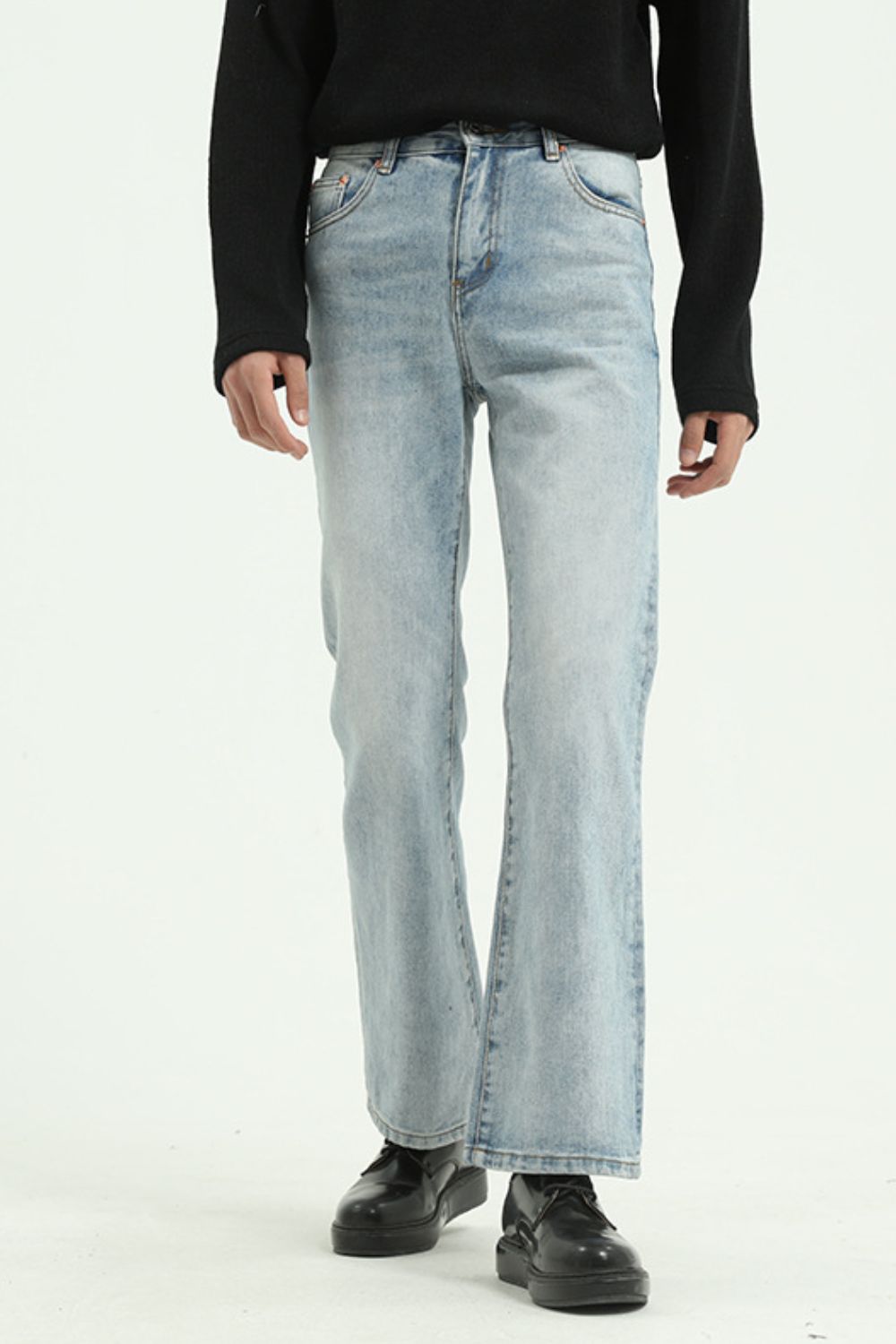 Straight Leg Jeans with Pockets French Blue / M Black / XL Peacock Blue / M French Blue / M-Black / XL-Peacock Blue / M-Black / L-Khaki / S-Peacock Blue / S-Black / M-Peacock Blue / L-Light Blue / M-French Blue / S-Dark Gray / M-Dark Gray / L-French Blue / L-Dark Gray / S-Khaki / XL-French Blue / XL-Light Blue / XL-Khaki / L-Light Blue / L-Dark Gray / XL-Khaki / M-Peacock Blue / XL-Light Blue / S-Black / S-