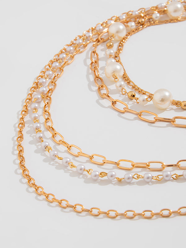 “Normcore Geometric Layered Necklace: Chic Minimalist Accessories for Everyday Elegance”