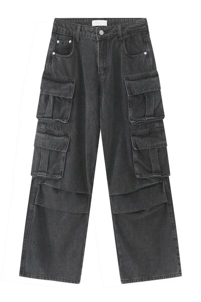 Men's Multi-Pocket Pleated Cargo Jeans Medium / XL Dark / S Medium / S Medium / XL-Dark / S-Medium / S-Dark / L-Dark / M-Dark / XL-Medium / M-Medium / L-