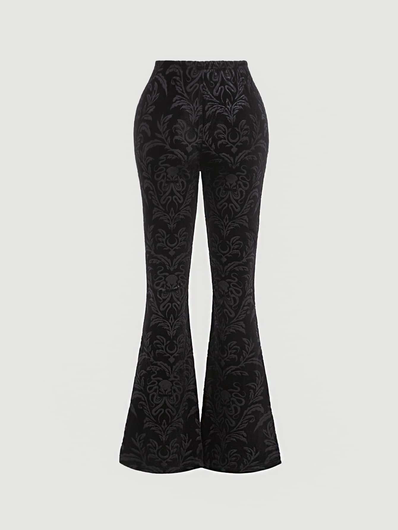 Chic Floral Print Flare Leg Pants for Effortless Style and Comfort XS S M XS-S-M-L-