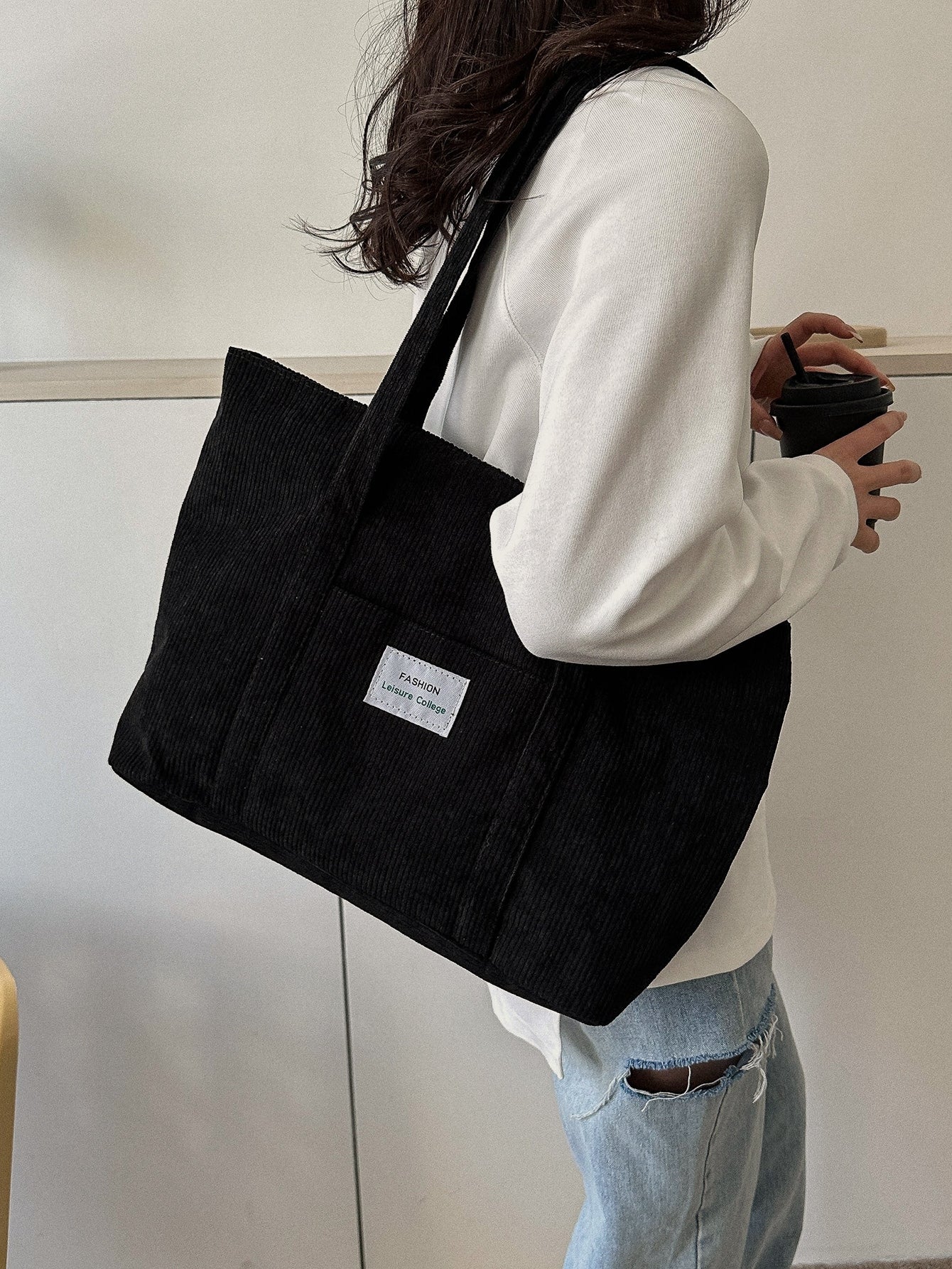 Spacious Corduroy Tote Bag – Perfect for Fall & Winter Adventures! Black / one-size Beige / one-size Grey / one-size Black / one-size-Beige / one-size-Grey / one-size-Blue / one-size-Black-2 / one-size-Beige-3 / one-size-Grey-4 / one-size-Green / one-size-Brown / one-size-Purple / one-size-Blue-5 / one-size-Beige-6 / one-size-Pink / one-size-Pink-7 / one-size-Black-8 / one-size-Grey-9 / one-size-Brown-10 / one-size-Dark Grey / one-size-Grey-11 / one-size-