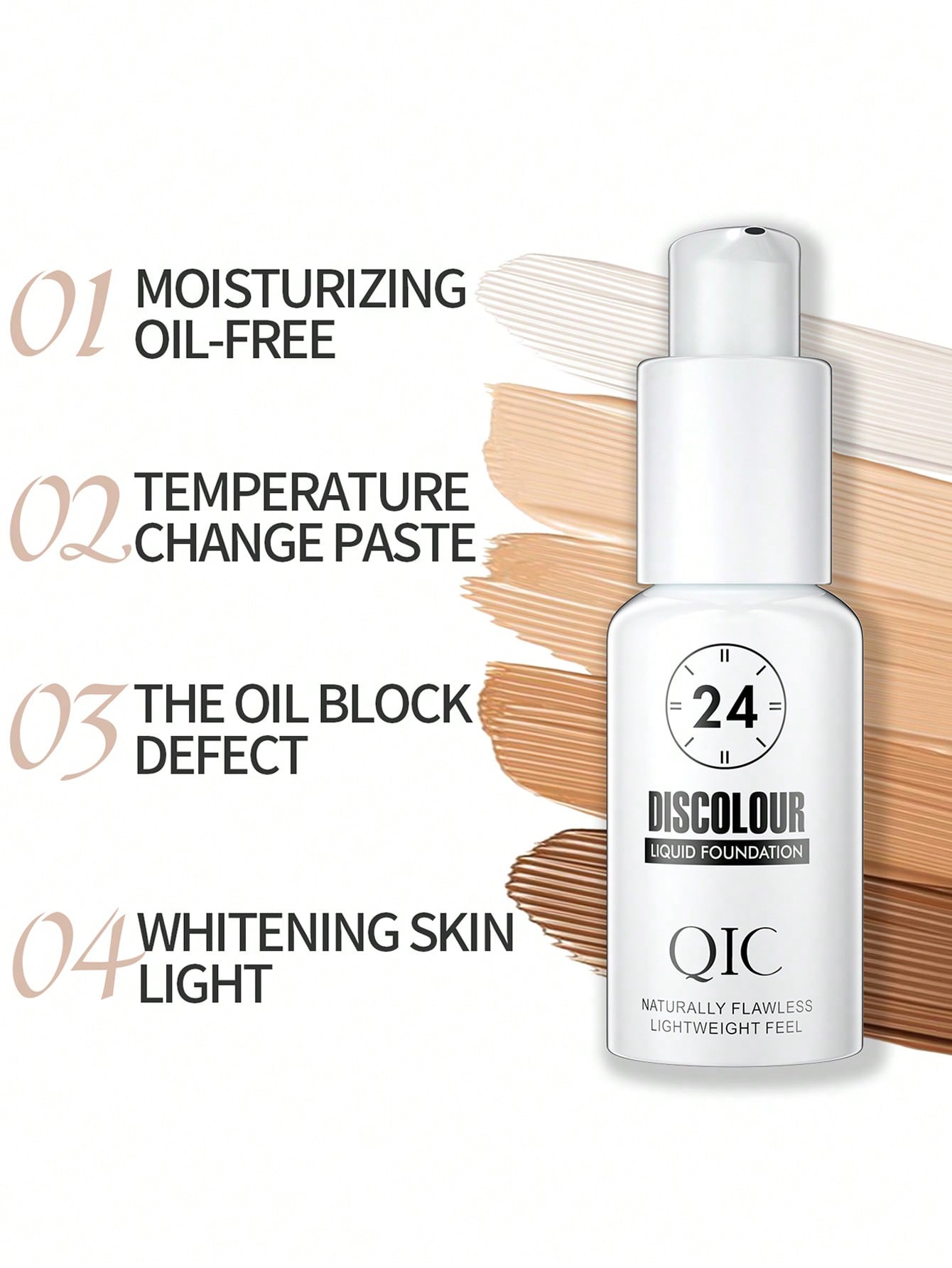 Color-Changing Foundation: Flawless BB Cream for All Skin Tones – Moisturizing and Wrinkle-Hiding Concealer Default Title Default Title-