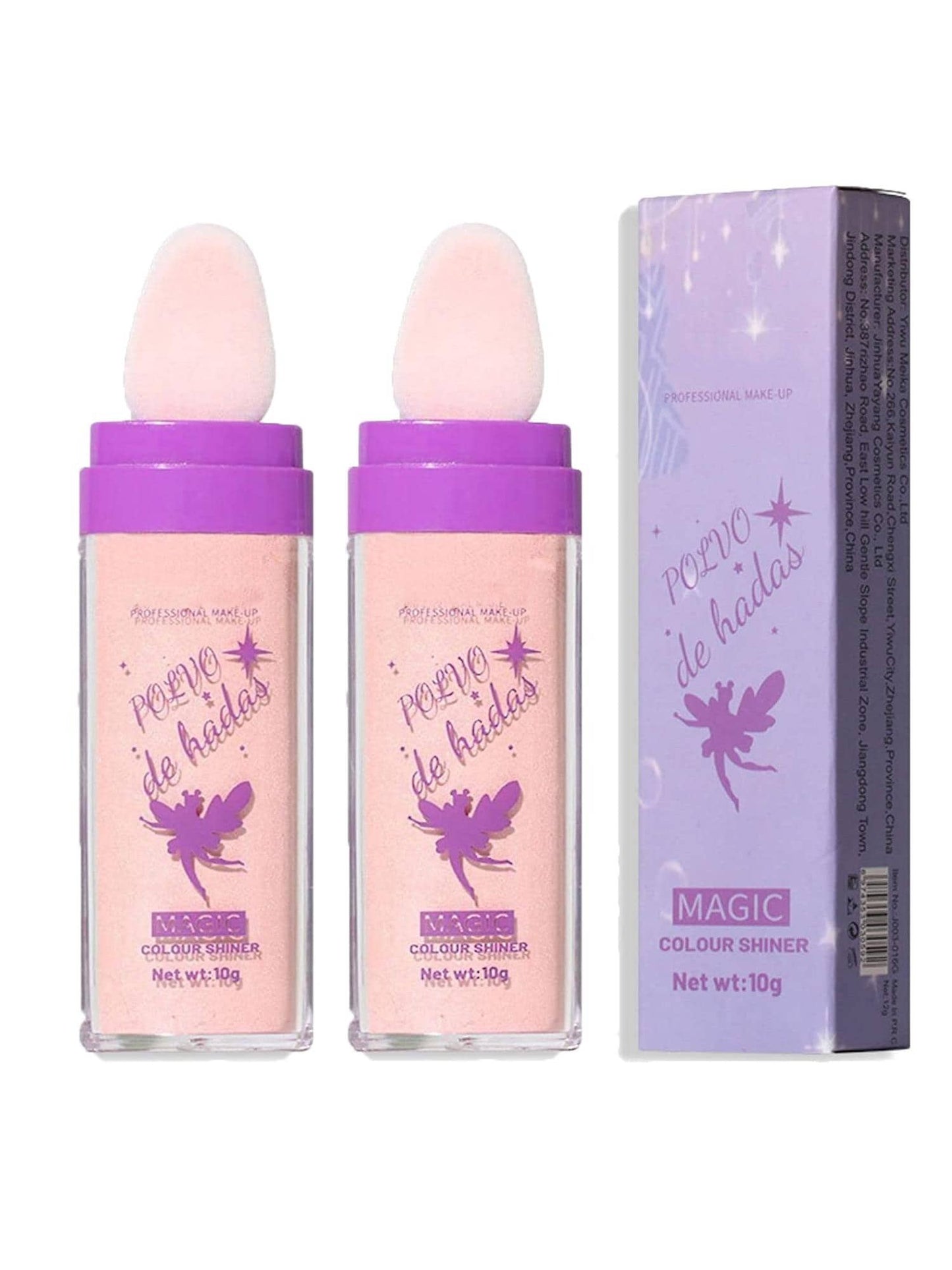 Fairy Glow Duo: Pink Glitter Highlighting & Shimmering Blush Set