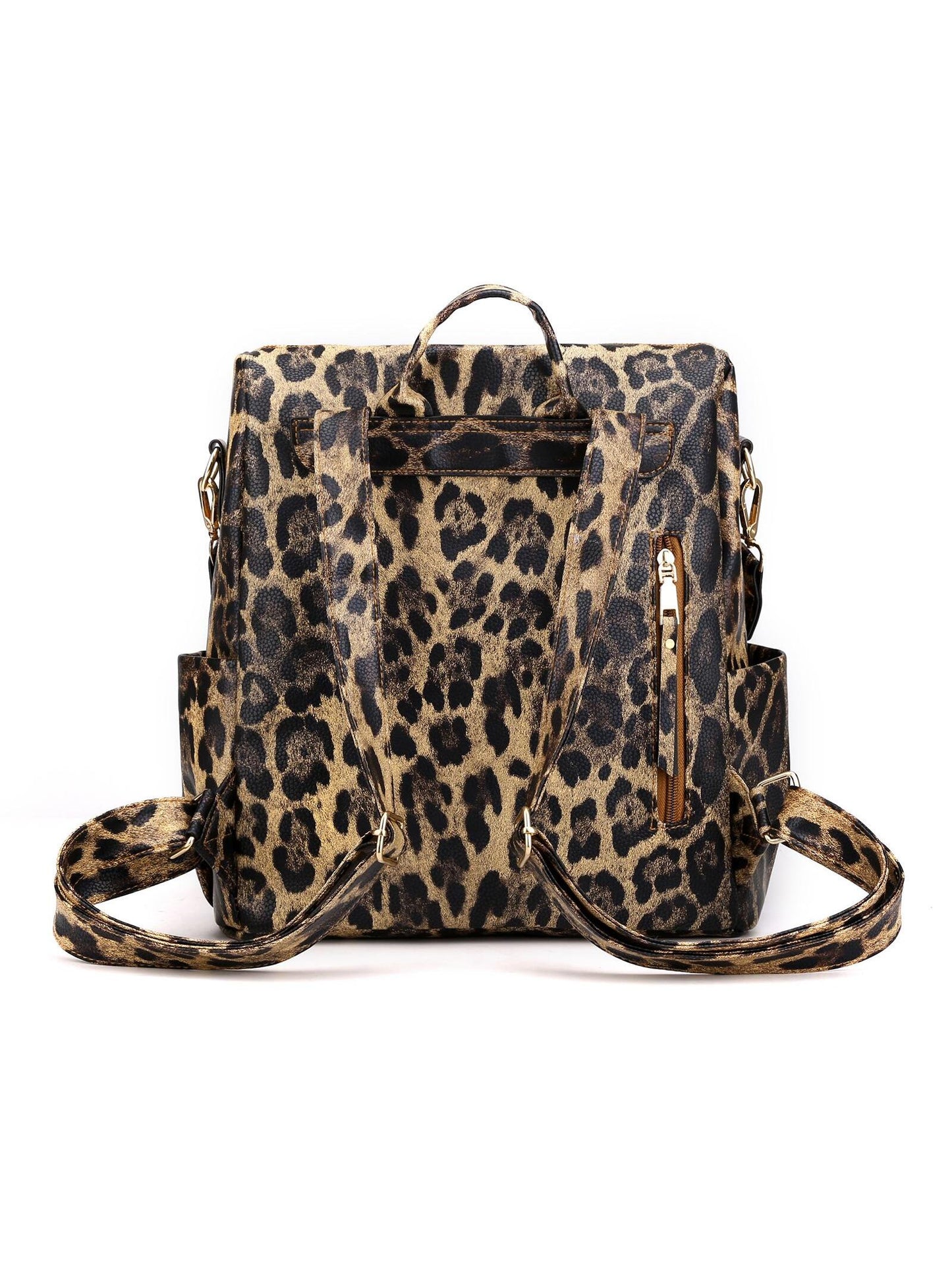 Versatile Chic: Women's Convertible PU Leather Backpack & Handbag Olive Green / one-size Beige / one-size