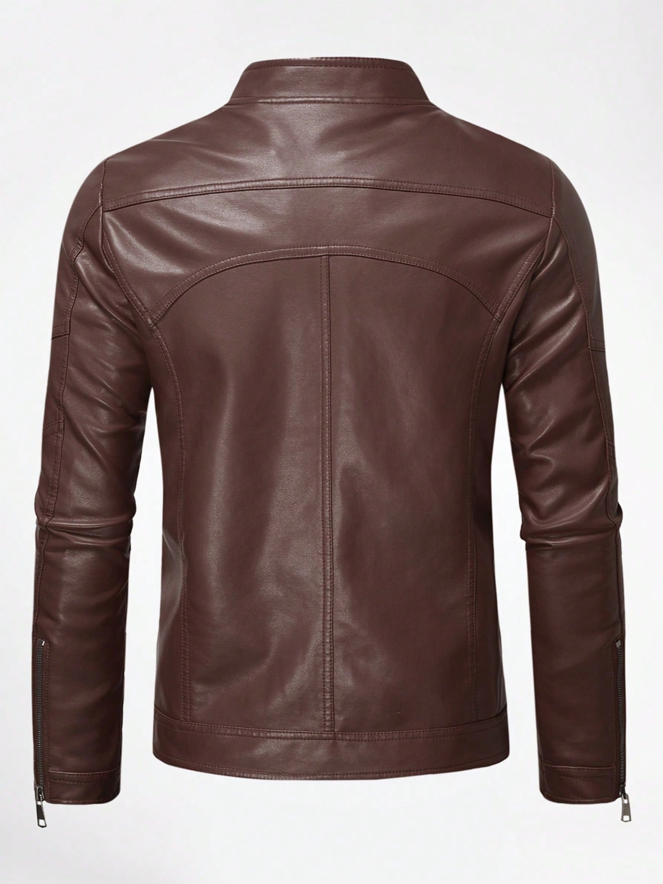 Trendy Men's Cloudstyle Zip-Up Patent Jacket – Bold & Sleek Outerwear