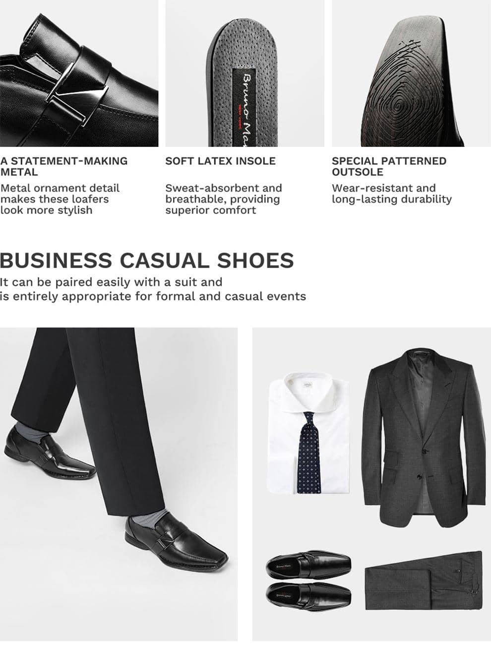 Men's Lined Dress Loafers Formal Shoes Men Dress Loafer Shoe Slip On