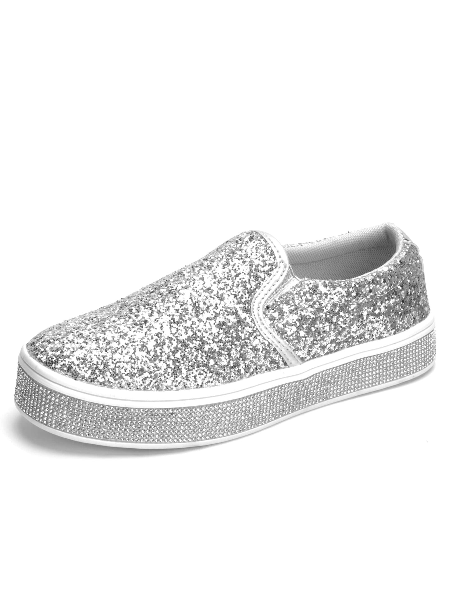 Sparkle & Shine: JEKO Women's Glitter Platform Slip-On Sneakers Black / US6 Black / US7 Black / US7.5 Black / US6-Black / US7-Black / US7.5-Black / US8-Black / US8.5-Black / US9-White / US6-White / US7-White / US7.5-White / US8-White / US8.5-White / US9-Gold / US6-Gold / US7-Gold / US7.5-Gold / US8-Gold / US8.5-Gold / US9-Silver / US6-Silver / US7-Silver / US7.5-Silver / US8-Silver / US8.5-Silver / US9-