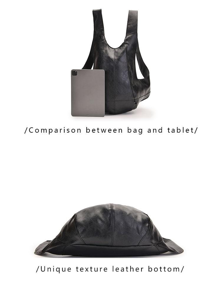 Stylish Anti-Theft PU Leather Backpack - Casual Minimalist Design for Students one-size one-size-