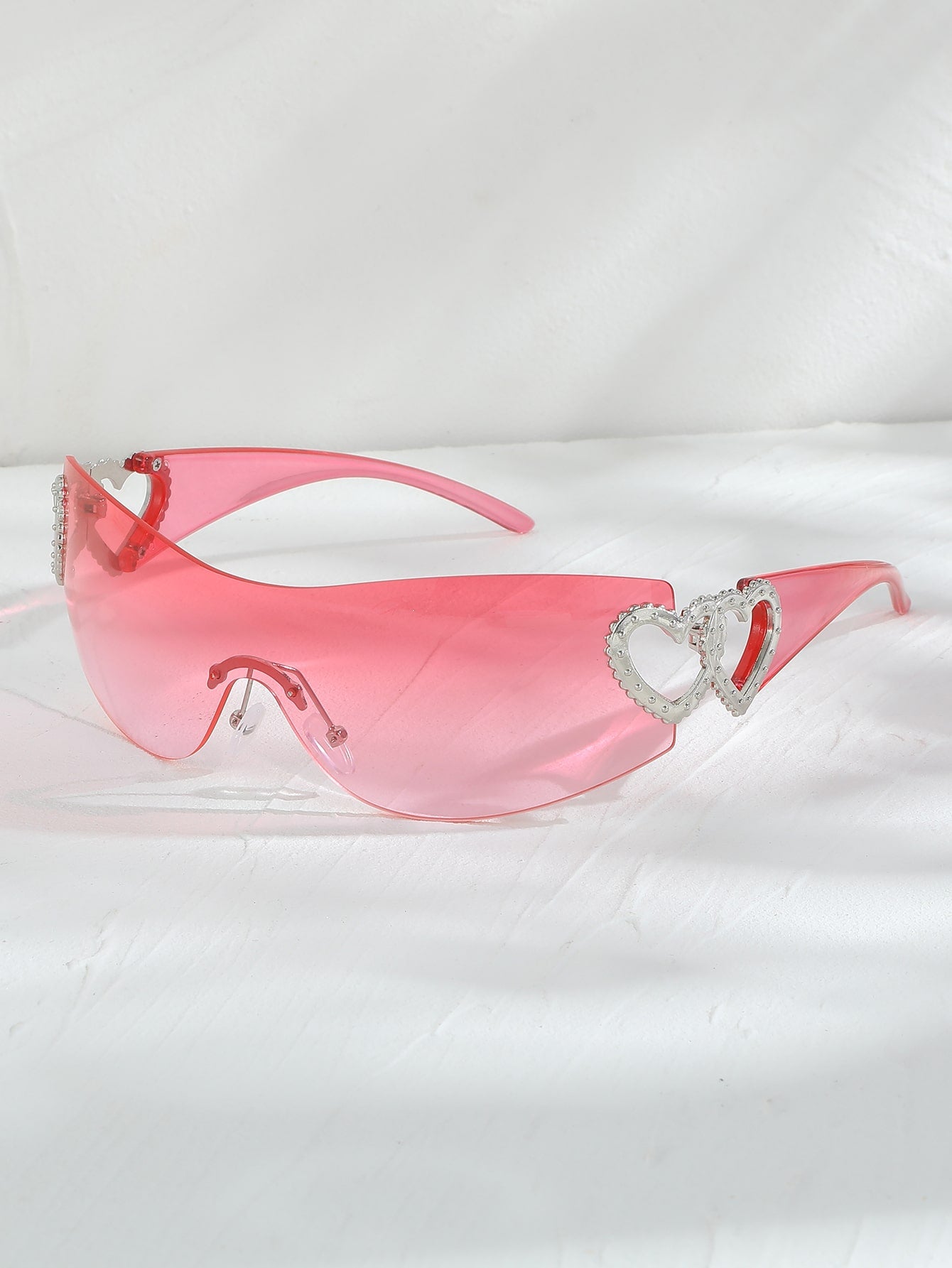 Chic Wraparound Frameless Sunglasses – Trendy Beach Accessory for Women Color-2 Color-3