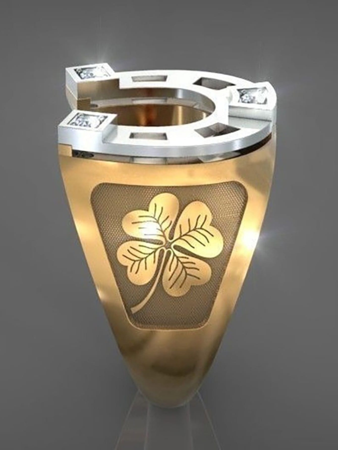 Elegant Alloy Horseshoe-Shaped Leaf Ring - Unisex Fashion Jewelry for Weddings, Anniversaries, and Birthdays 6 7 8 6-7-8-9-10-11-12-13-