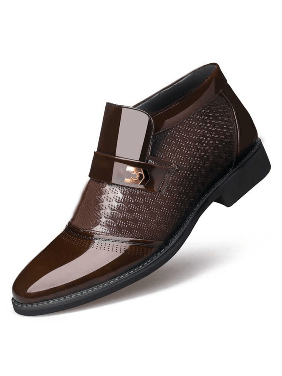 Men's Plus Size Casual PU Leather Slip-On Sports Shoes with Soft Sole – Trendy Comfort Black / CN38 Black / CN39