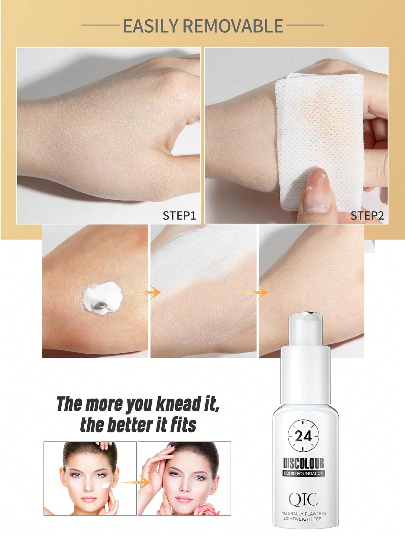 Color-Changing Foundation: Flawless BB Cream for All Skin Tones – Moisturizing and Wrinkle-Hiding Concealer Default Title Default Title-