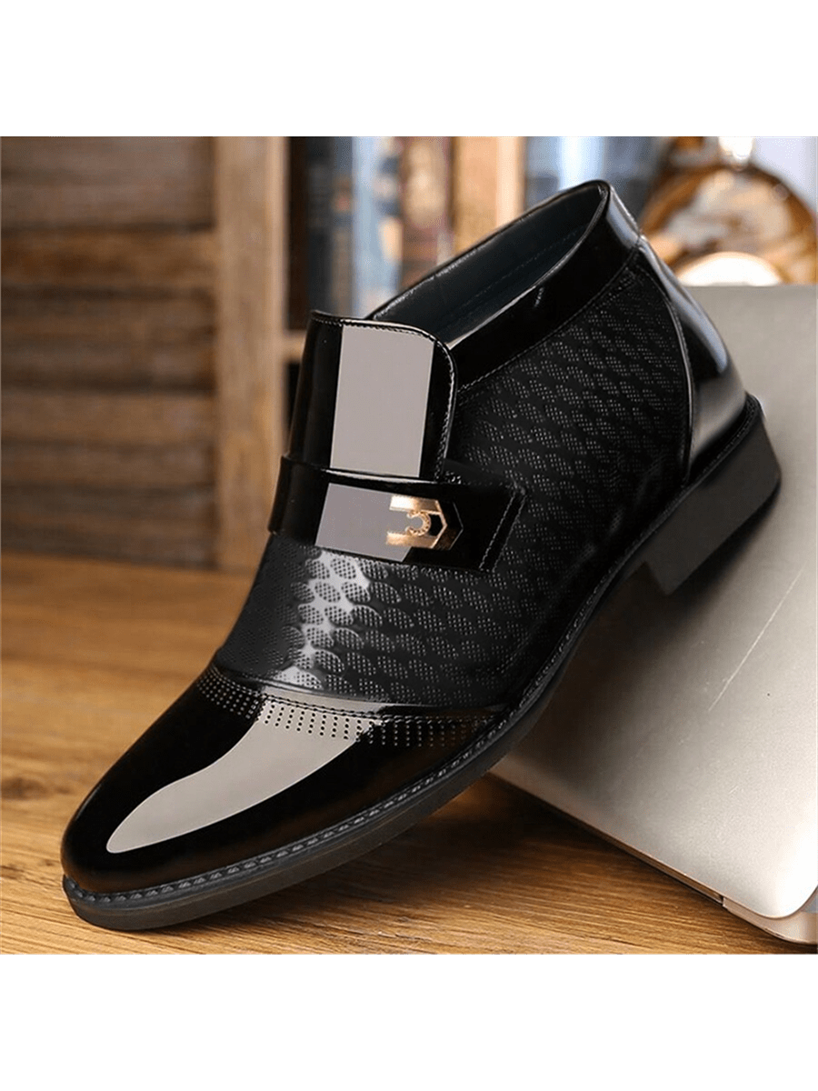 Men's Plus Size Casual PU Leather Slip-On Sports Shoes with Soft Sole – Trendy Comfort Black / CN38 Black / CN39