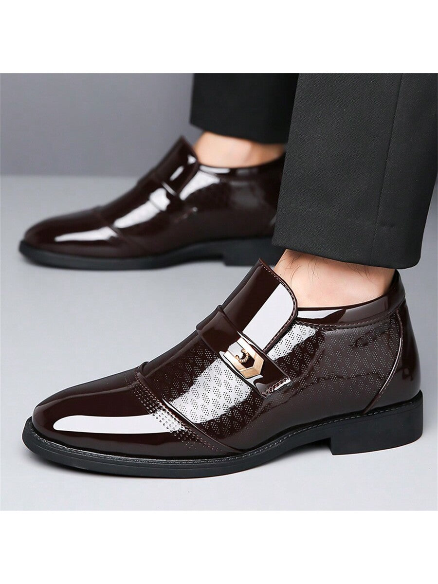 Men's Plus Size Casual PU Leather Slip-On Sports Shoes with Soft Sole – Trendy Comfort Black / CN38 Black / CN39