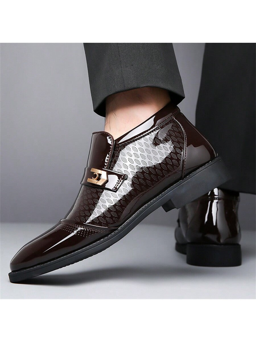 Men's Plus Size Casual PU Leather Slip-On Sports Shoes with Soft Sole – Trendy Comfort Black / CN38 Black / CN39