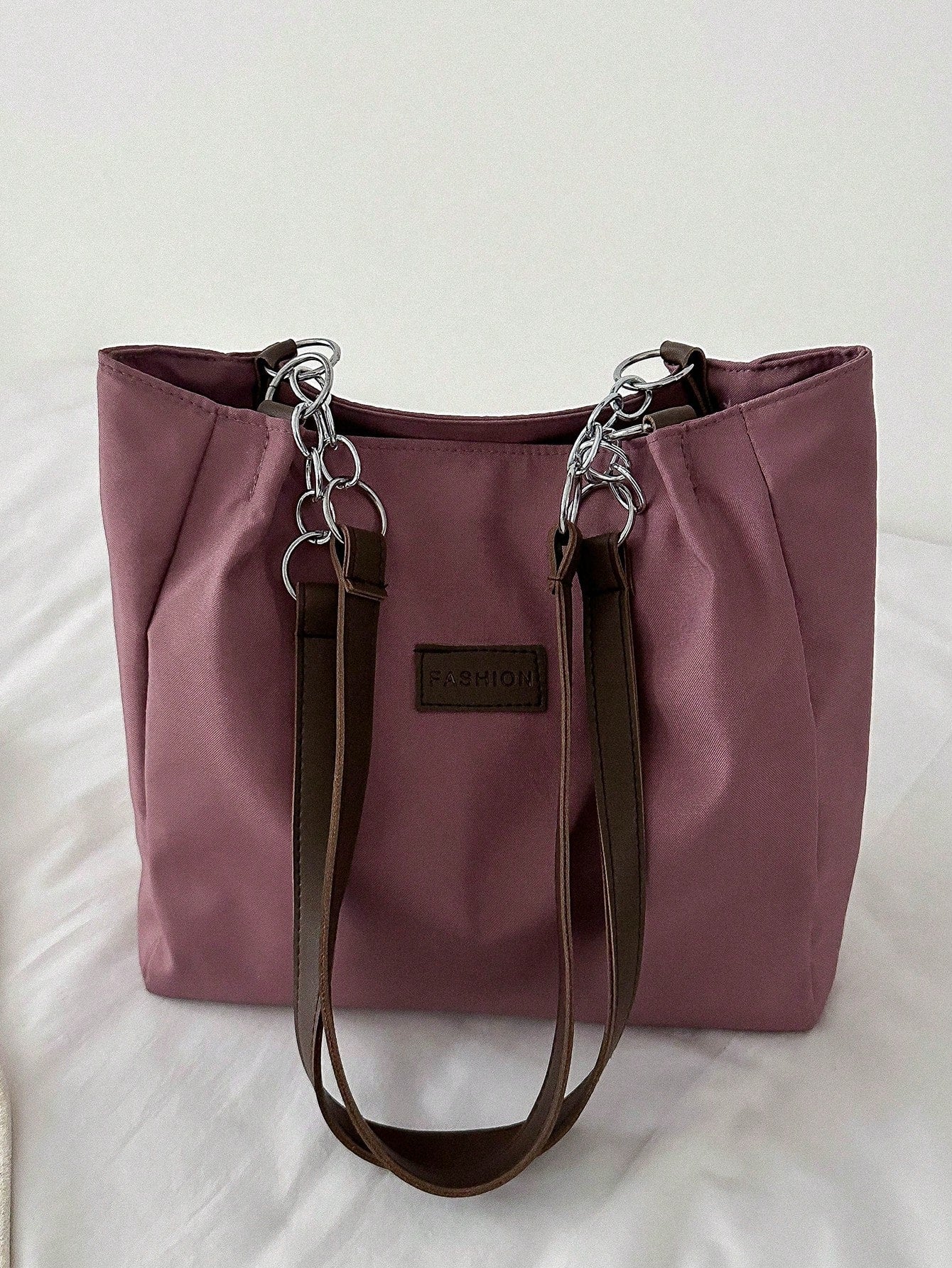 Stylish & Spacious Women's Tote Bag - Perfect for School, Work, and Everyday Adventures! Black / one-size Dusty Pink / one-size Black / one-size-Dusty Pink / one-size-