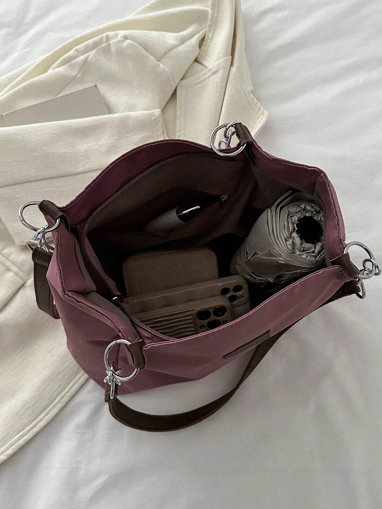 Stylish & Spacious Women's Tote Bag - Perfect for School, Work, and Everyday Adventures! Black / one-size Dusty Pink / one-size Black / one-size-Dusty Pink / one-size-