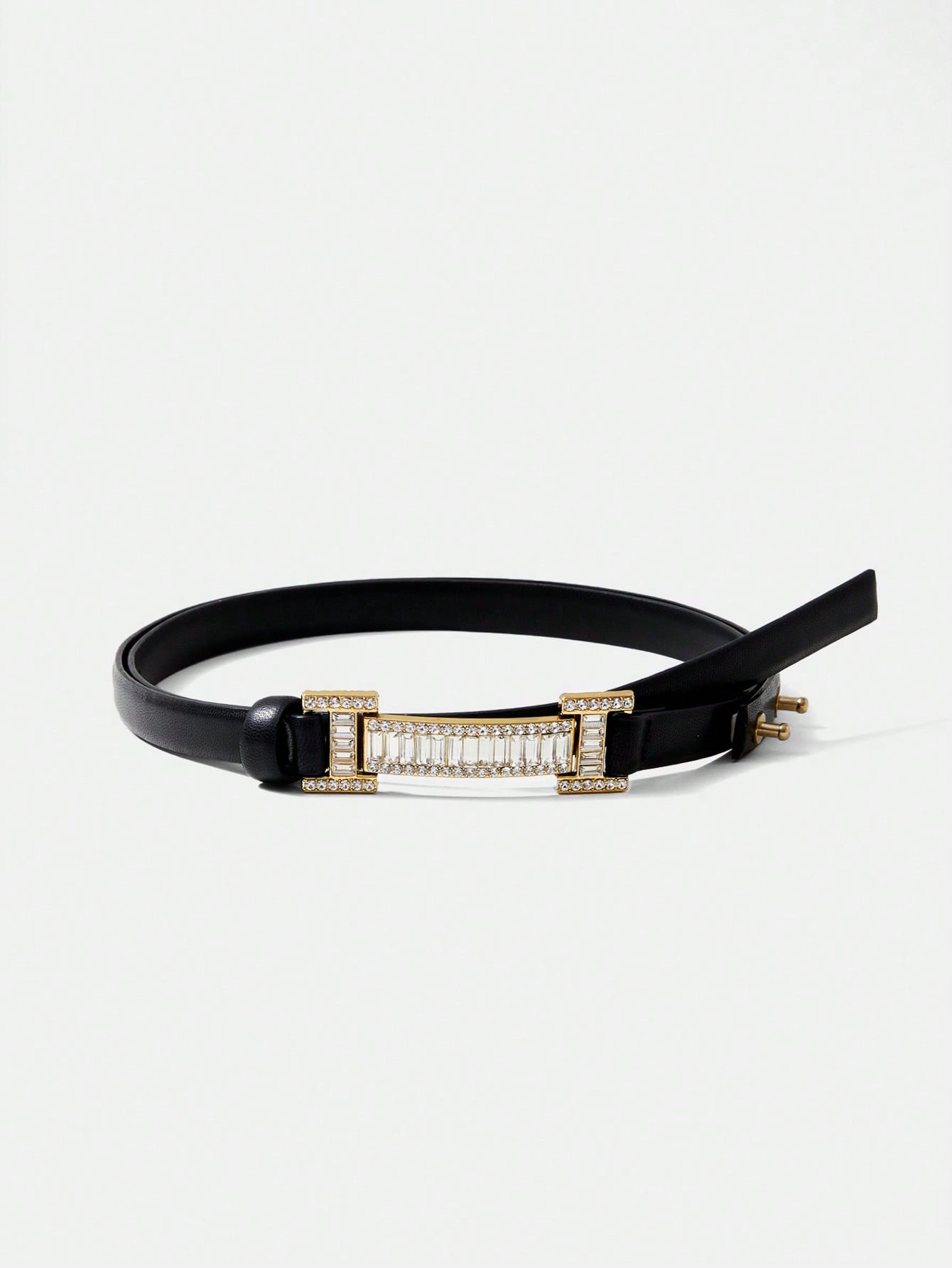 Elegant Black Rhinestone Two-Section Belt for Premium Style Silver / one-size Black / one-size Silver / one-size-Black / one-size-