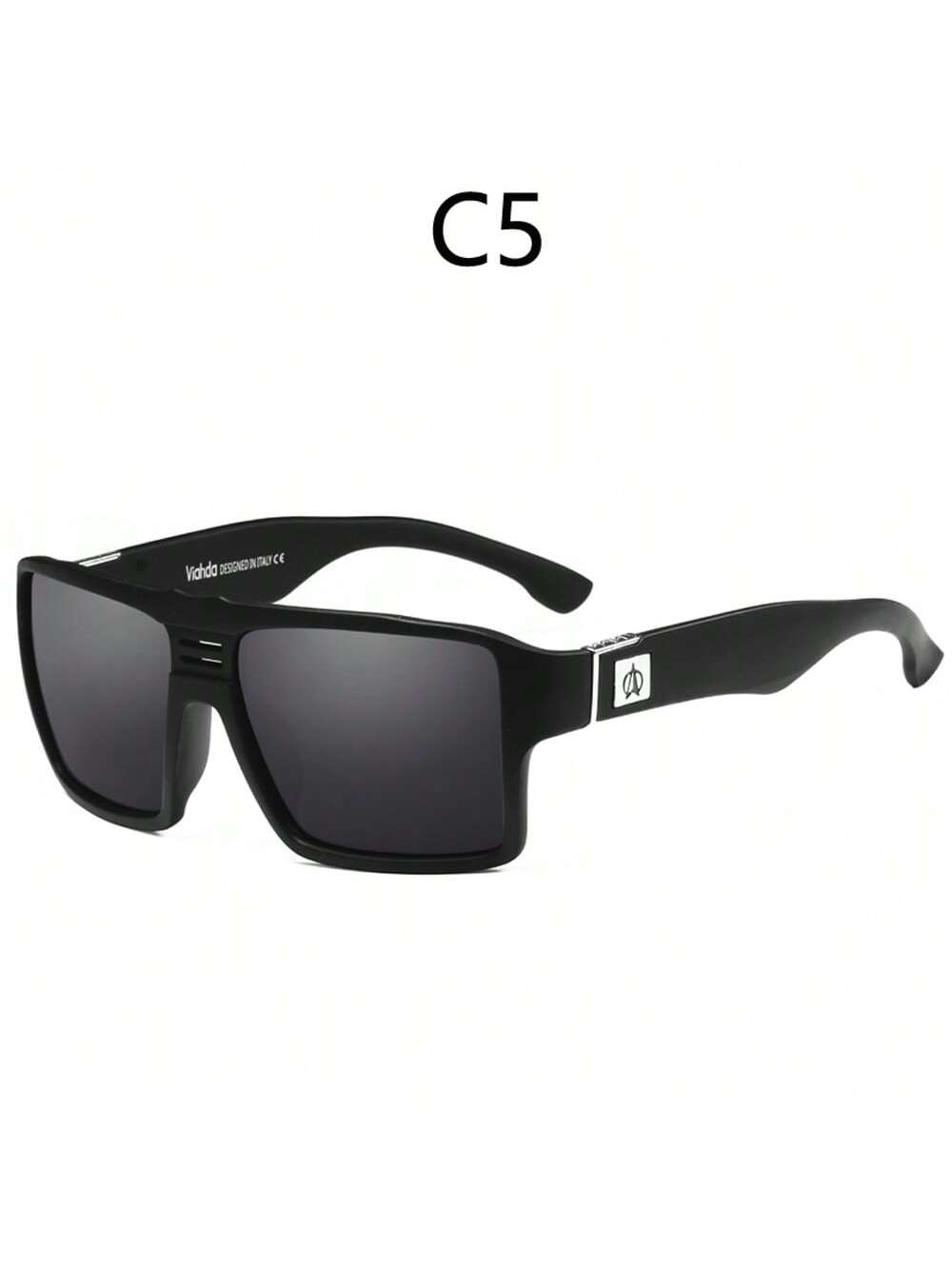 VIAHDA Squared Polarized Fashion Sunglasses – Trendy Outdoor Shades for Men C1 C2