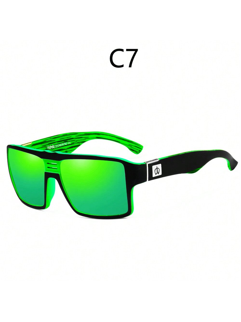 VIAHDA Squared Polarized Fashion Sunglasses – Trendy Outdoor Shades for Men C1 C2
