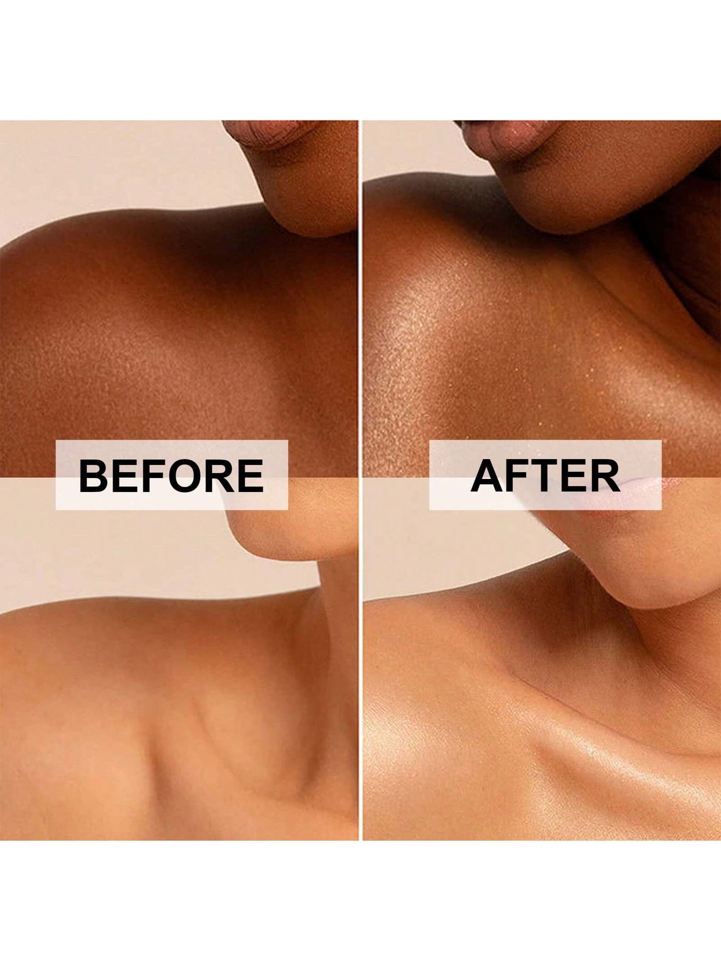 Radiant Glow Waterproof Body Shimmer Oil - Long-Lasting Bronze Illuminator with Makeup Brush