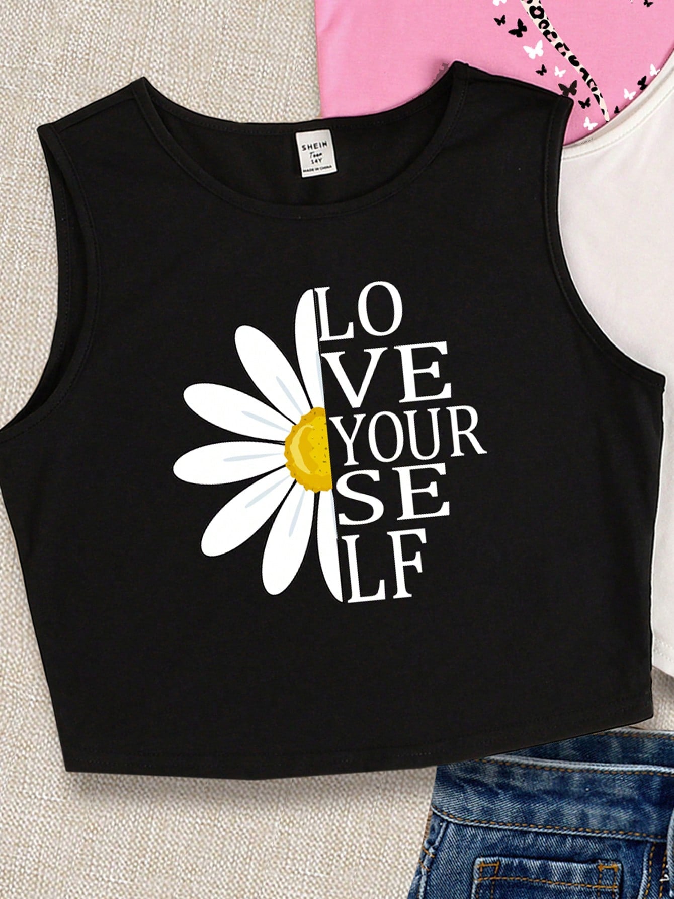 Chic Summer Vibes: 3-Piece Heart & Leopard Pattern Tank Set for Teen Girls