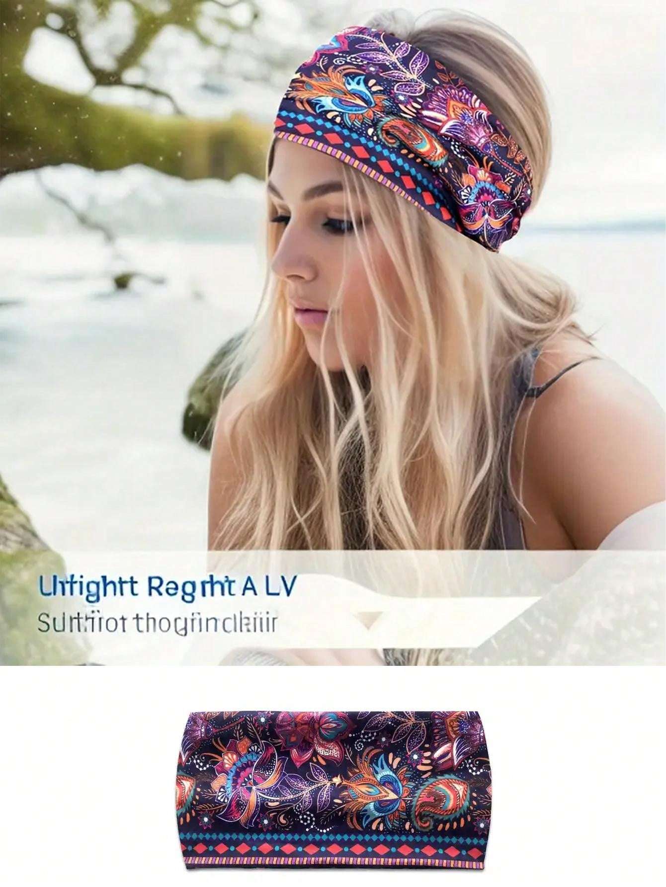 Boho Floral Twist Hair Band - Vintage-Inspired Headband for Effortless Style
