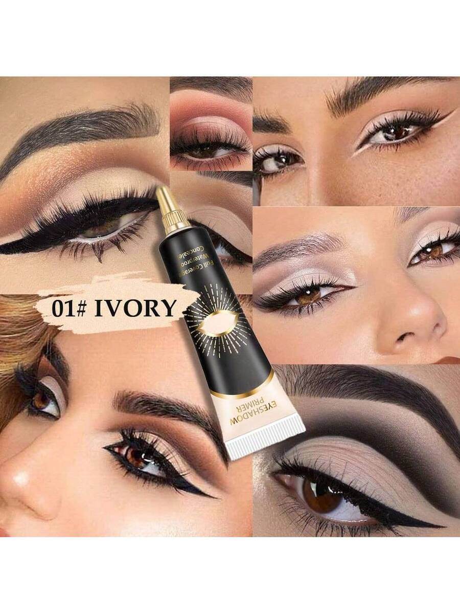 12ML Ivory Eyeshadow Base Cream - Perfect Primer for Long-Lasting Eye Makeup - Fashionqueene.com