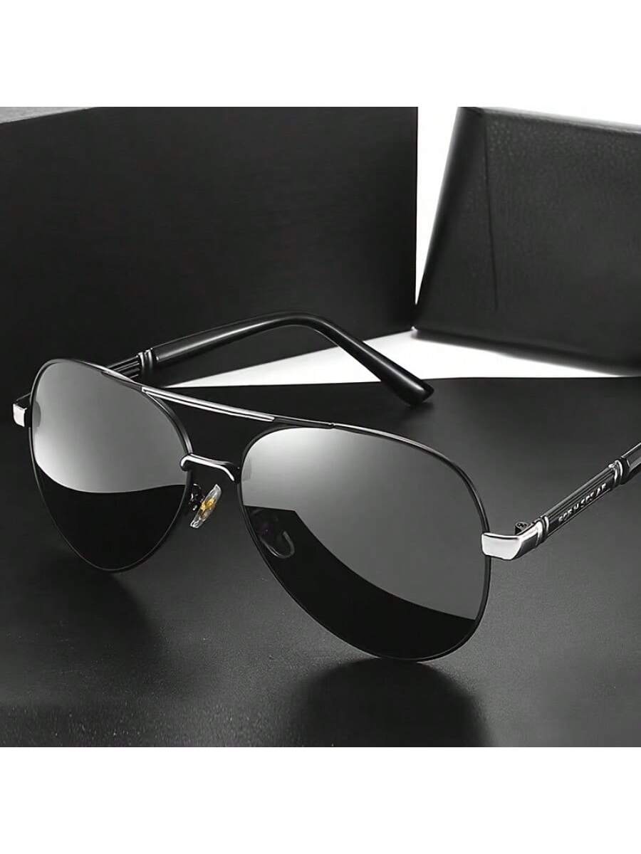 Elevate Your Look: Luxury Polarized Men's Fashion Glasses - Vintage Black Shades for the Stylish Gent Color-3