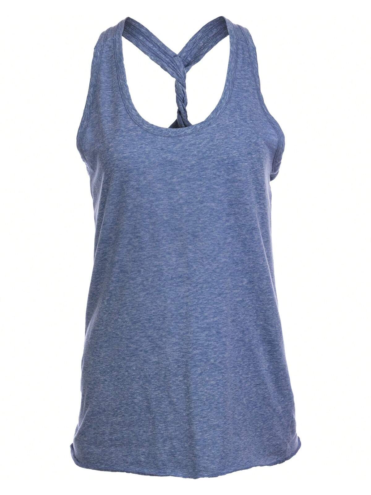 Vintage Vibes: Women's Relaxed Fit Racerback Tank Top for Yoga & Lounging Blue / S Blue / M Blue / L Blue / S-Blue / M-Blue / L-Blue / XL-Blue / XXL-Grey / S-Grey / M-Grey / L-Grey / XL-Grey / XXL-