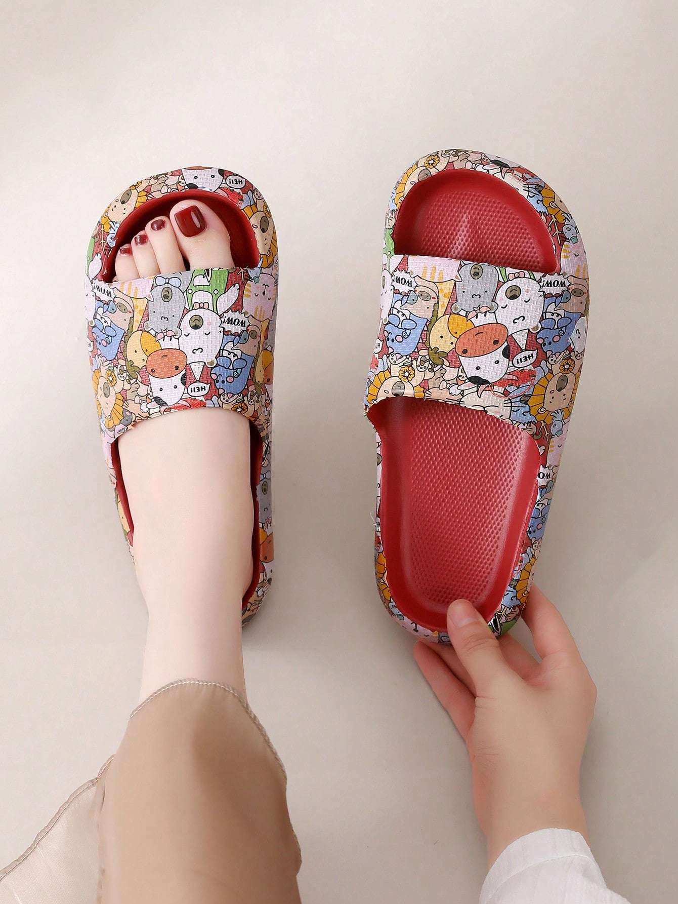 Cartoon Animal Kingdom Slip-On Slippers - Stylish and Comfortable EVA Footwear White / CN36-37 White / CN38-39 White / CN40-41 White / CN36-37-White / CN38-39-White / CN40-41-White / CN42-43-White / CN44-45-Black / CN36-37-Black / CN38-39-Black / CN40-41-Black / CN42-43-Black / CN44-45-Burgundy / CN36-37-Burgundy / CN38-39-Burgundy / CN40-41-