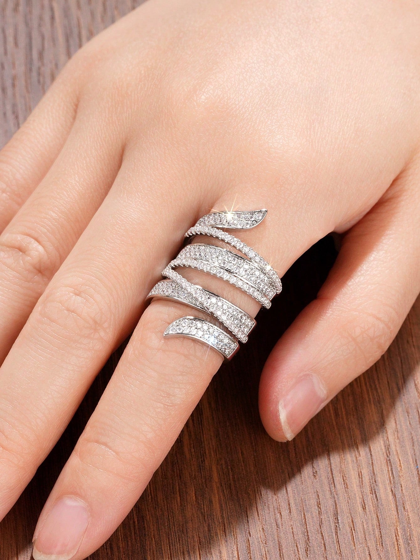 Elegant Cubic Zirconia Ring for Women – Perfect for Weddings 6 / Silver 7 / Silver