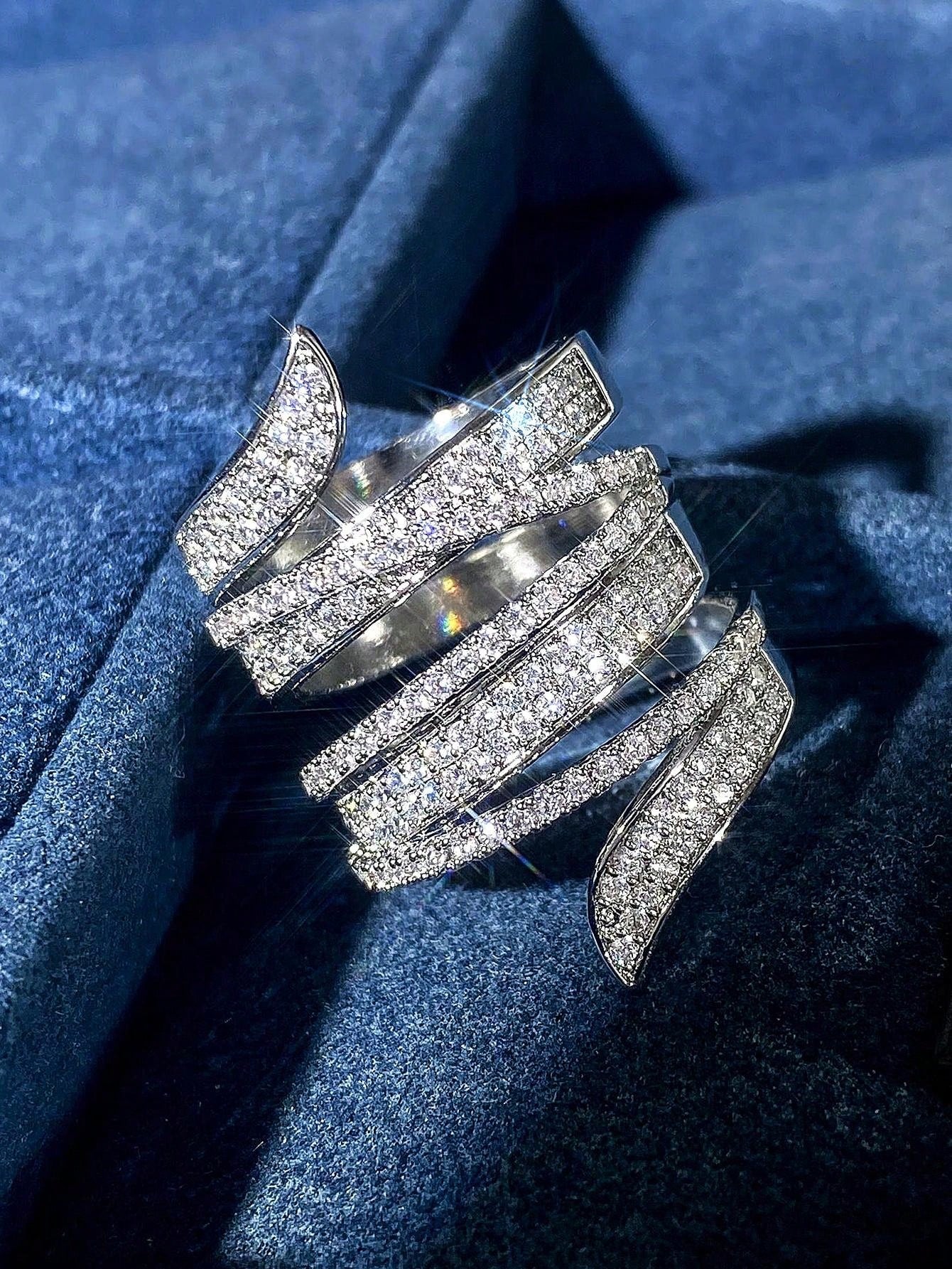 Elegant Cubic Zirconia Ring for Women – Perfect for Weddings 6 / Silver 7 / Silver