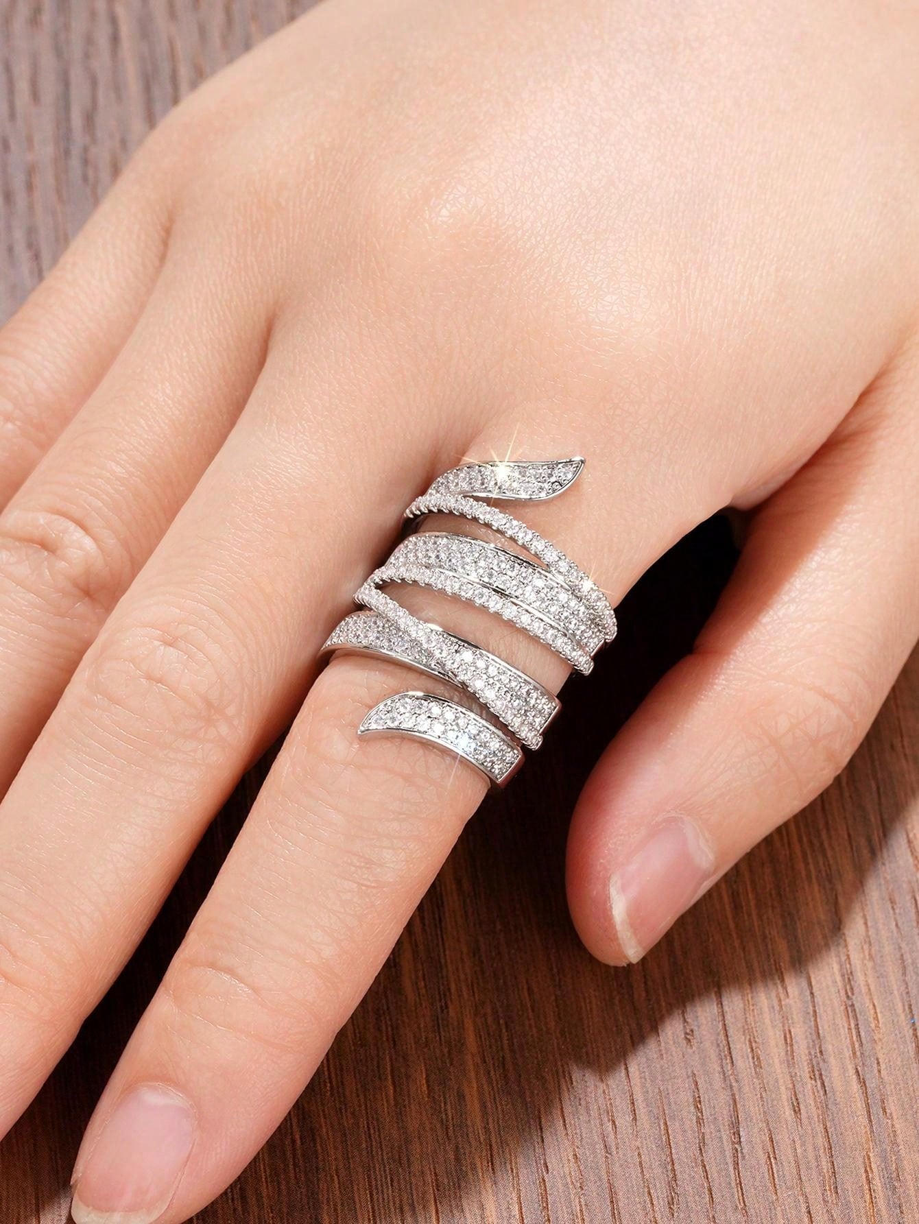 Elegant Cubic Zirconia Ring for Women – Perfect for Weddings 6 / Silver 7 / Silver