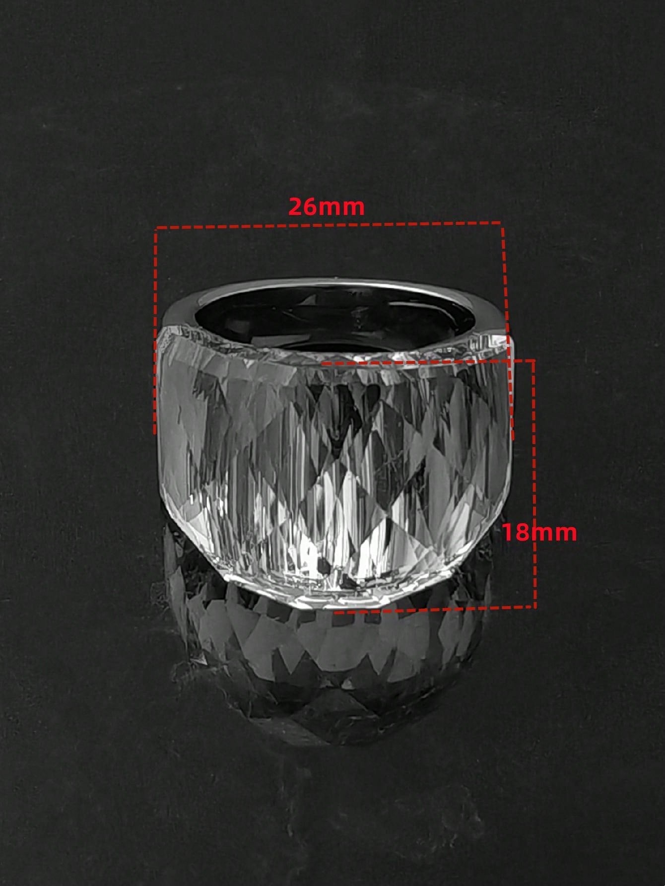 Elegant Stainless Steel Women's Ring with White Gems 6 / White 7 / White 8 / White 6 / White-7 / White-8 / White-9 / White-10 / White-