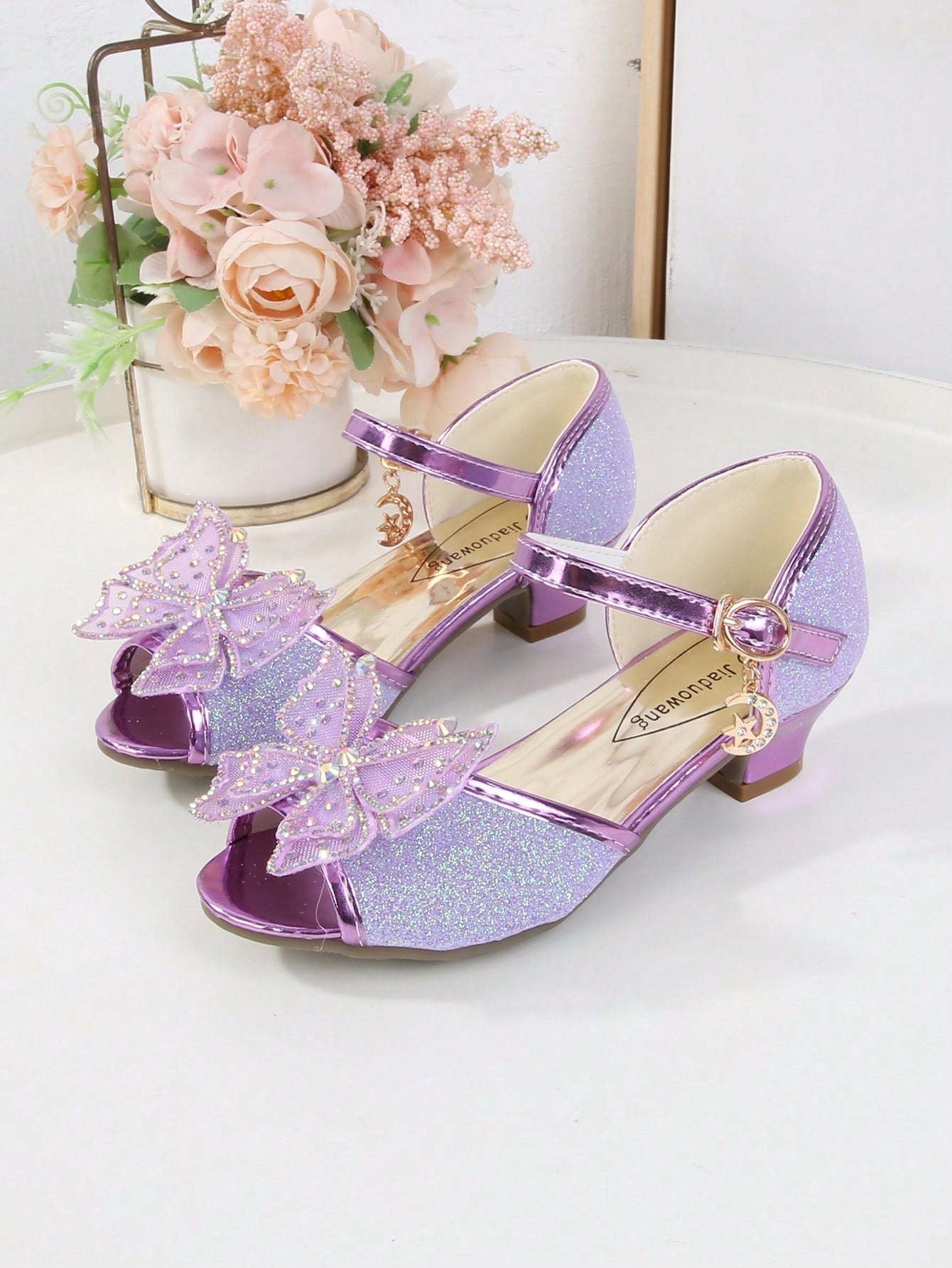 Enchanting Girls' High Heel Butterfly Princess Shoes – Summer Fashion Delight!