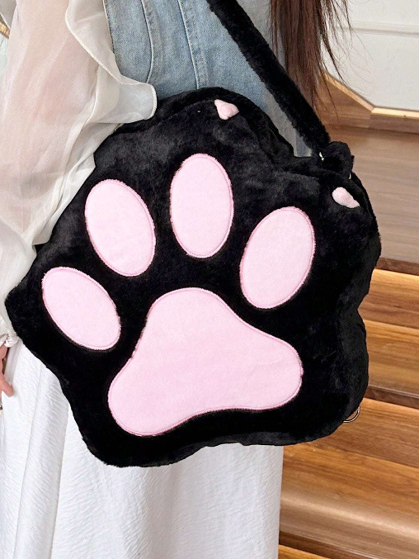 Adorable Cat Paw Plush Backpack: The Perfect Personalized Gift for Trendy Girls! Default Title Default Title-