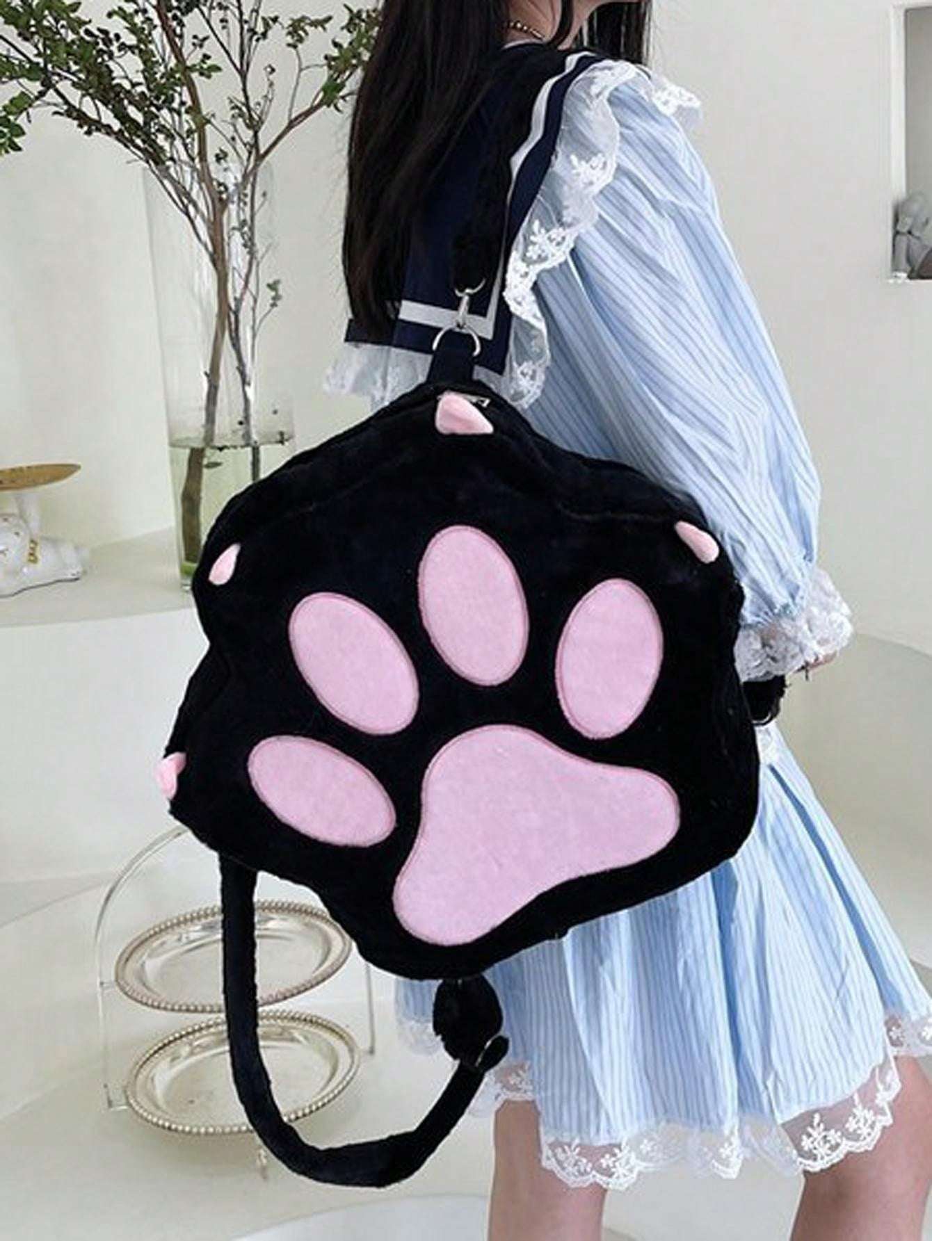 Adorable Cat Paw Plush Backpack: The Perfect Personalized Gift for Trendy Girls! Default Title Default Title-