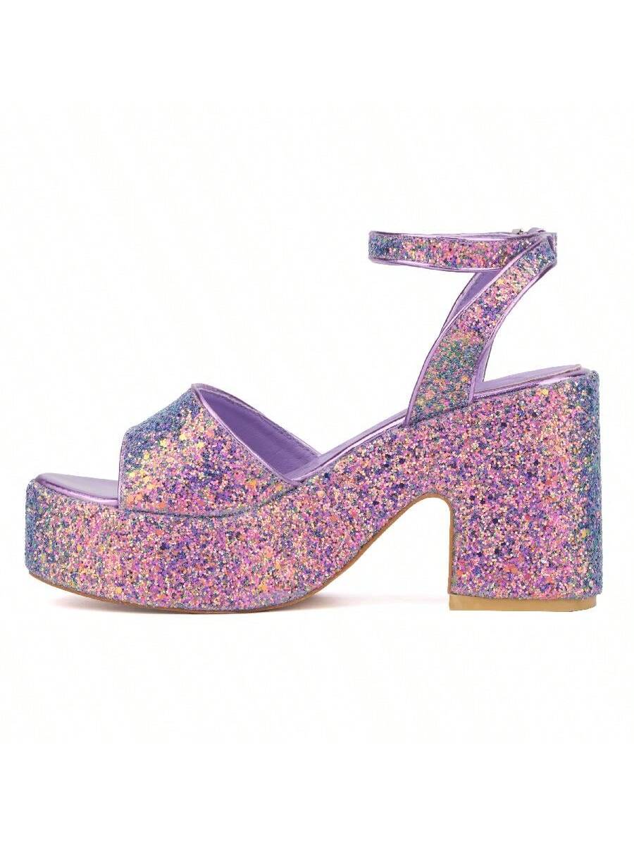 Olivia Miller Women's Capricorn Chic Platform Heels – Elevate Your Style! Silver / US6 Silver / US6.5