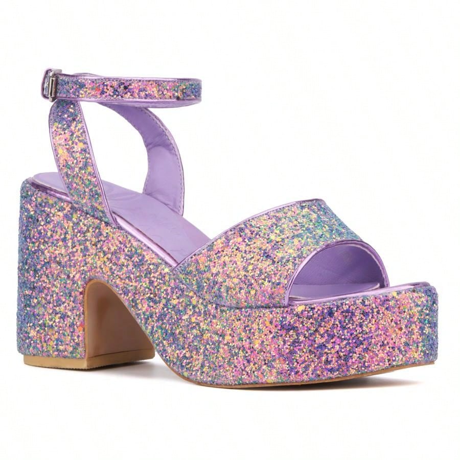 Olivia Miller Women's Capricorn Chic Platform Heels – Elevate Your Style! Silver / US6 Silver / US6.5