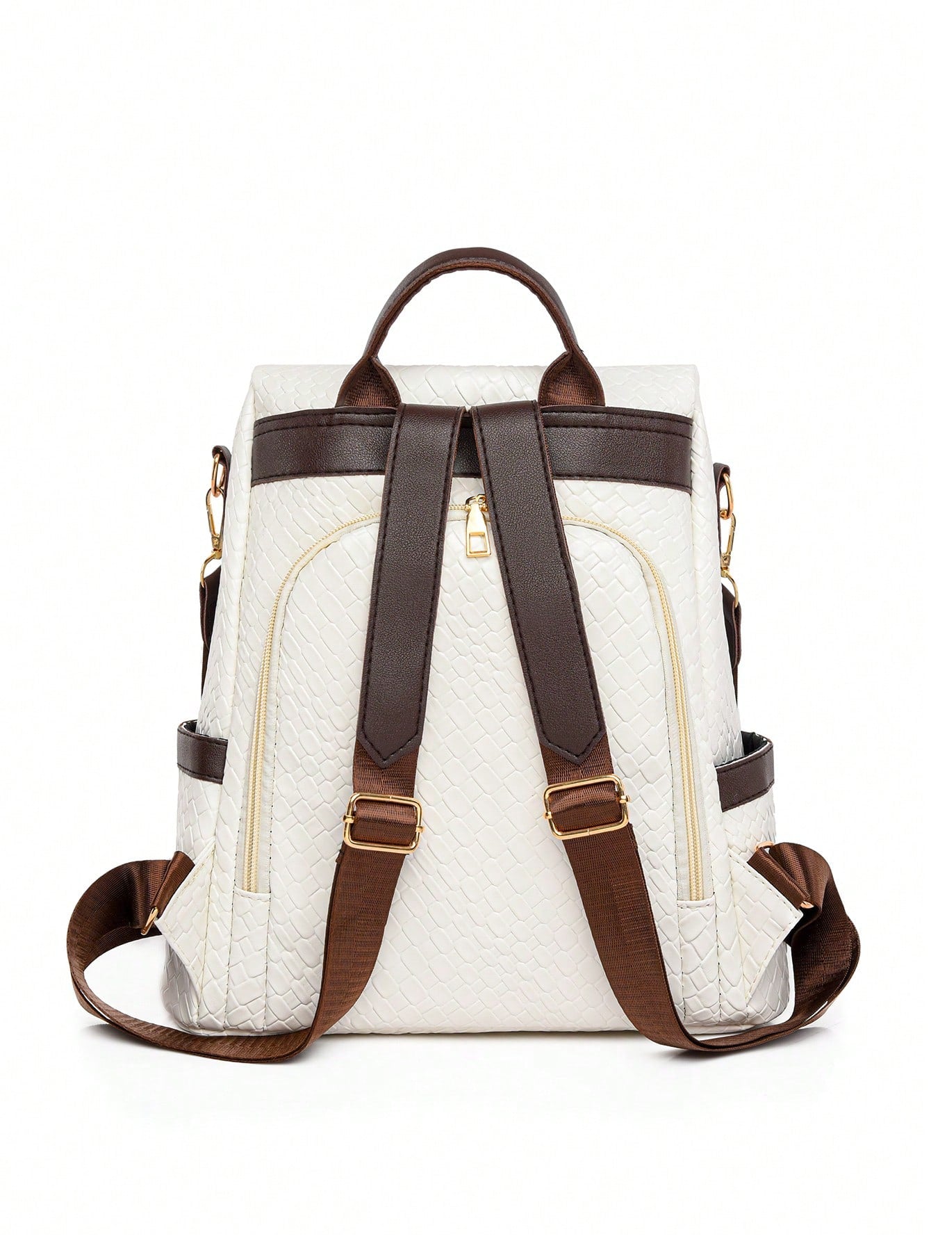 Anti-Theft Minimalist Backpack for College Women Black Brown