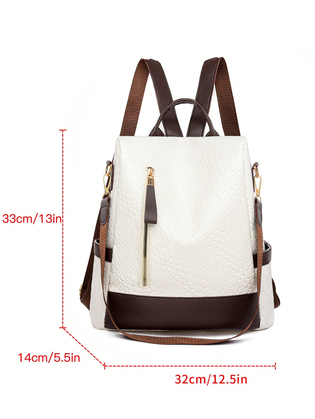Anti-Theft Minimalist Backpack for College Women Black Brown
