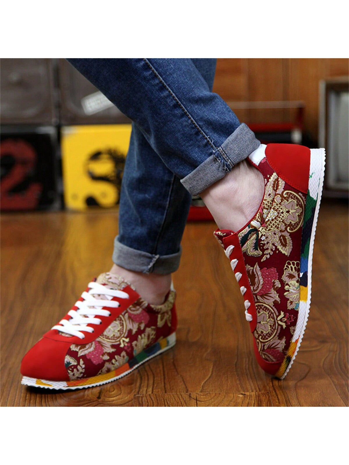 Men's Bohemian Style Fashion Outdoor Sports Shoes, Summer, Random Pattern Blue / EUR39 Blue / EUR40