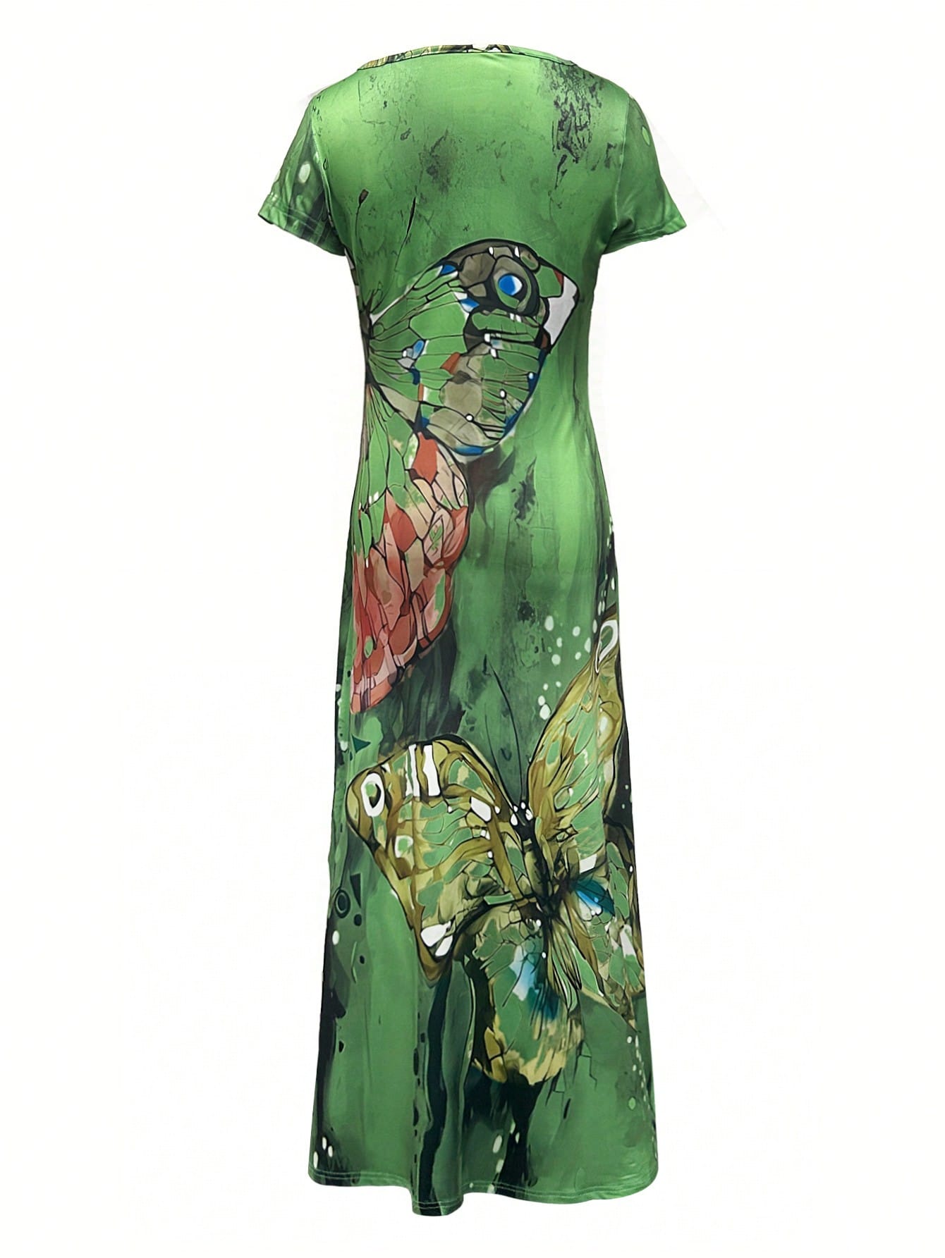 Summer Butterfly Print V-Neck Maxi Dress for Effortless Style Multicolor / S Multicolor / M Multicolor / L Multicolor / S-Multicolor / M-Multicolor / L-Multicolor / XL-Green / S-Green / M-Green / L-Green / XL-
