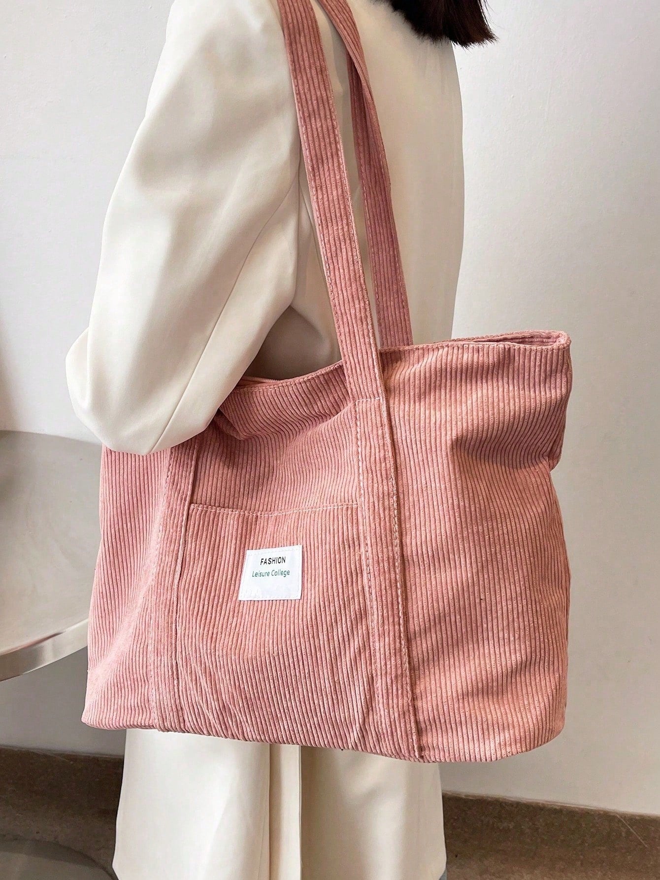 Spacious Corduroy Tote Bag – Perfect for Fall & Winter Adventures! Black / one-size Beige / one-size Grey / one-size Black / one-size-Beige / one-size-Grey / one-size-Blue / one-size-Black-2 / one-size-Beige-3 / one-size-Grey-4 / one-size-Green / one-size-Brown / one-size-Purple / one-size-Blue-5 / one-size-Beige-6 / one-size-Pink / one-size-Pink-7 / one-size-Black-8 / one-size-Grey-9 / one-size-Brown-10 / one-size-Dark Grey / one-size-Grey-11 / one-size-