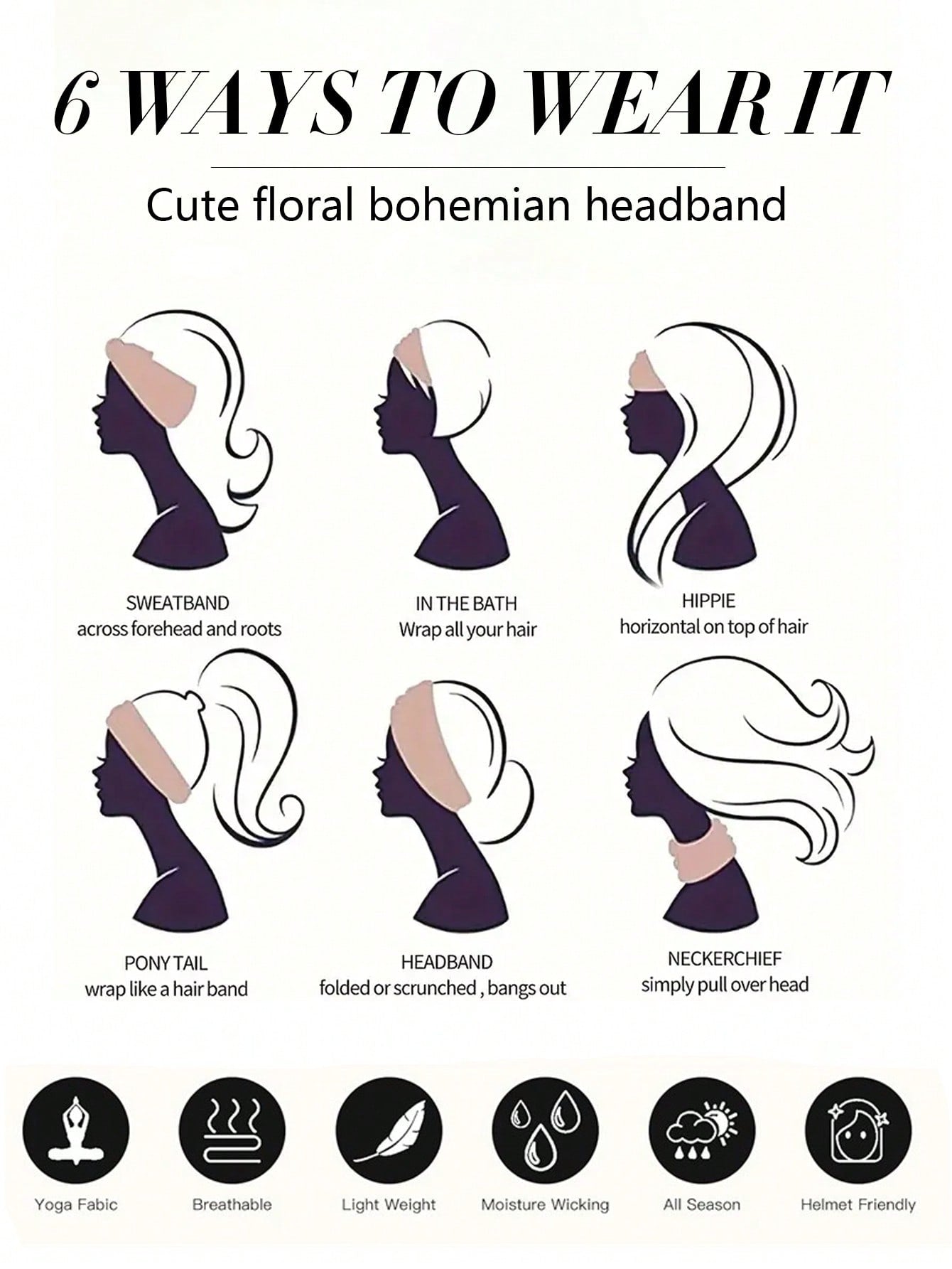 Boho Floral Twist Hair Band - Vintage-Inspired Headband for Effortless Style