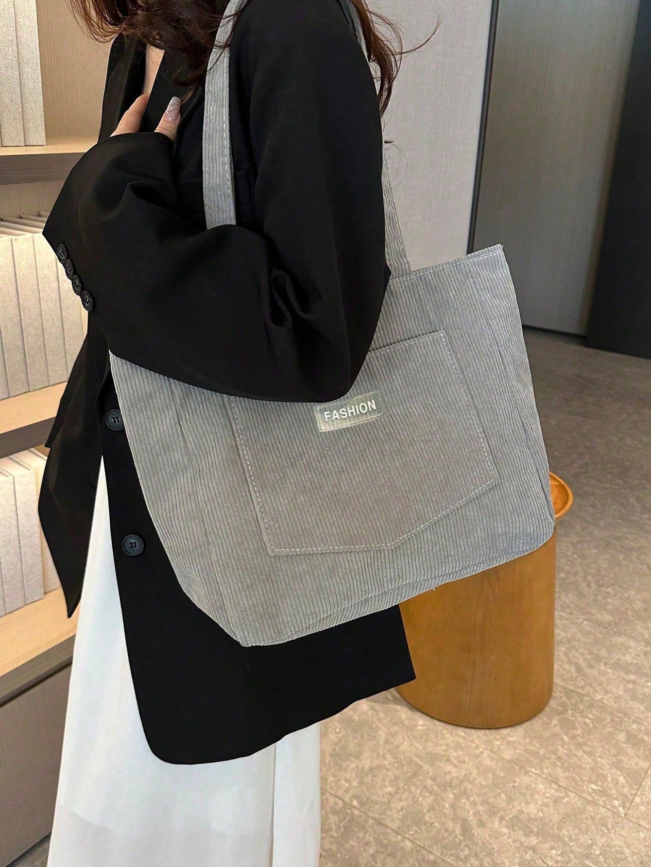 Spacious Corduroy Tote Bag – Perfect for Fall & Winter Adventures! Black / one-size Beige / one-size Grey / one-size Black / one-size-Beige / one-size-Grey / one-size-Blue / one-size-Black-2 / one-size-Beige-3 / one-size-Grey-4 / one-size-Green / one-size-Brown / one-size-Purple / one-size-Blue-5 / one-size-Beige-6 / one-size-Pink / one-size-Pink-7 / one-size-Black-8 / one-size-Grey-9 / one-size-Brown-10 / one-size-Dark Grey / one-size-Grey-11 / one-size-