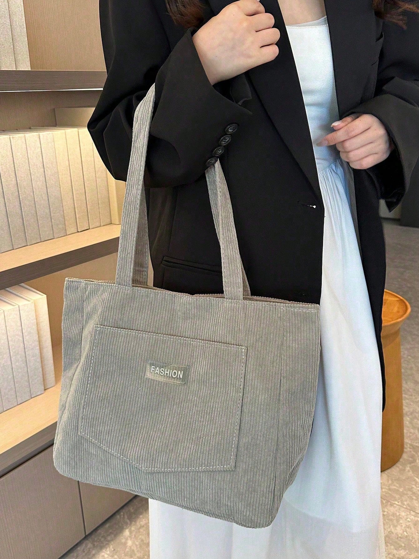 Spacious Corduroy Tote Bag – Perfect for Fall & Winter Adventures! Black / one-size Beige / one-size Grey / one-size Black / one-size-Beige / one-size-Grey / one-size-Blue / one-size-Black-2 / one-size-Beige-3 / one-size-Grey-4 / one-size-Green / one-size-Brown / one-size-Purple / one-size-Blue-5 / one-size-Beige-6 / one-size-Pink / one-size-Pink-7 / one-size-Black-8 / one-size-Grey-9 / one-size-Brown-10 / one-size-Dark Grey / one-size-Grey-11 / one-size-