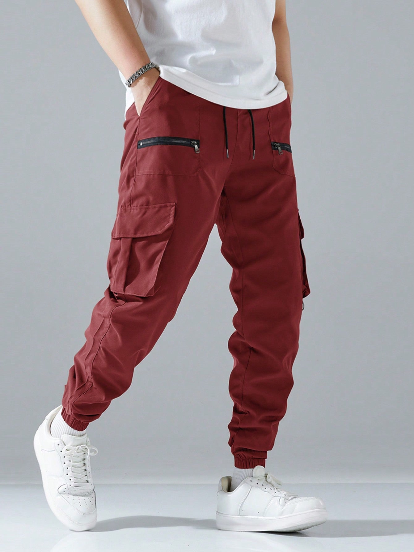 Loose Fit Cargo Pants with Flap Pockets and Drawstring Waist for Ultimate Comfort Black / S Black / M