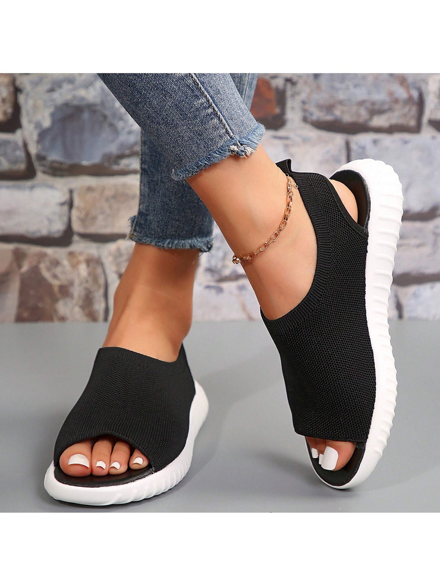 Stylish Women's Summer Beach Sandals - Mesh Design with Non-Slip Flat Heel Blue / US5.5 Blue / US7
